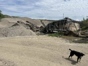 Sand extraction site, Stobi, North Macedonia.