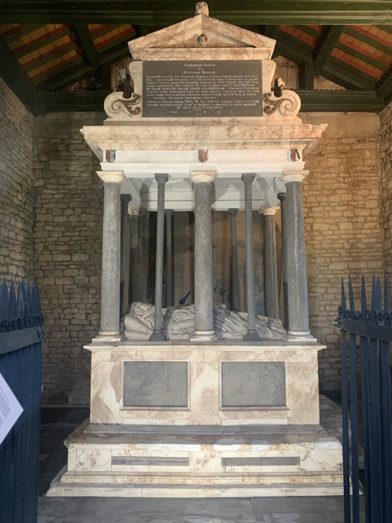 Tomb of Sir John and Lady Monson in South Carlton church, Lincolnshire, after conservation in 2024.