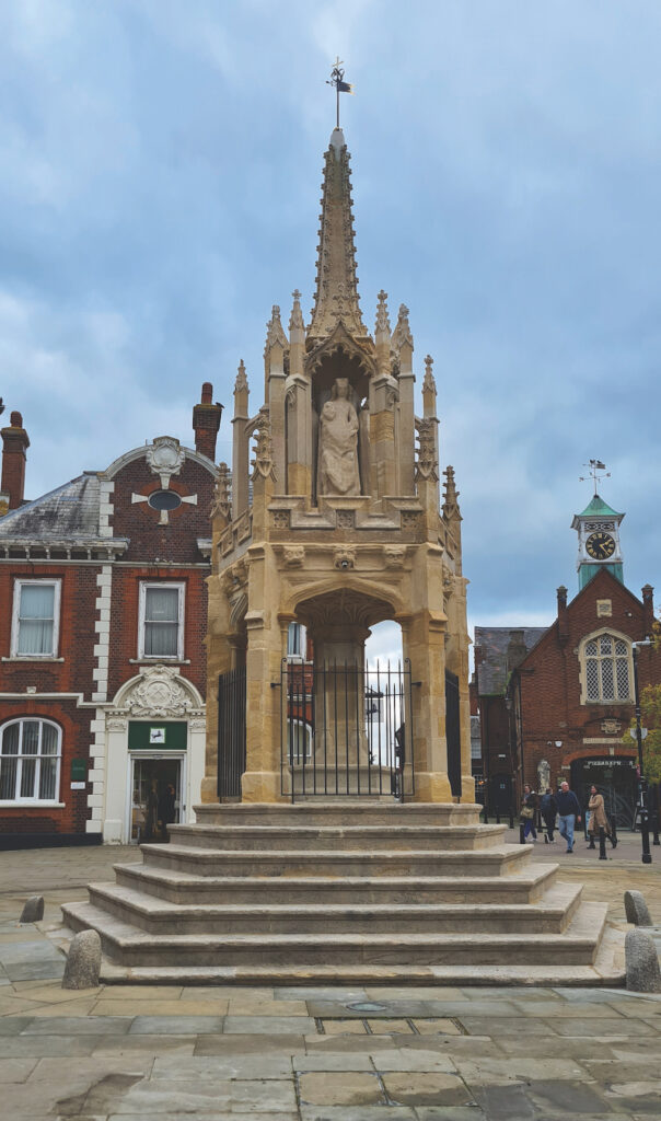 Leighton Buzzard Market Cross following conservation by Skillingtons in 2024.