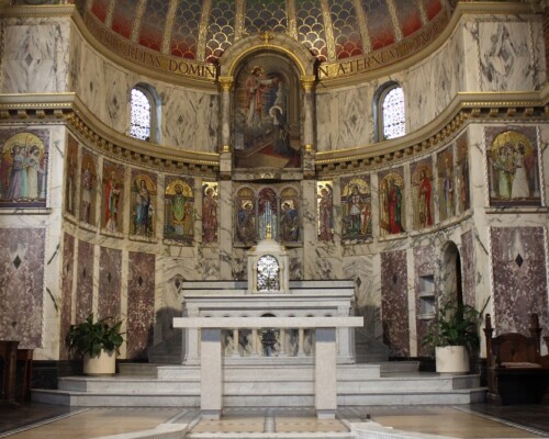Spectacular mosaics at Sacred Heart Catholic Church in Aston, Birmingham. Spectacular mosaics at Sacred Heart Catholic Church in Aston, Birmingham.