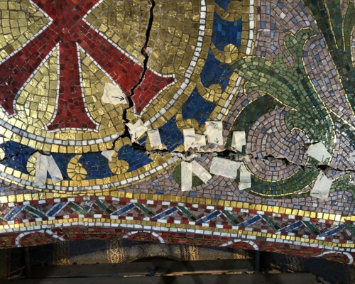 Conserving the mosaics at Sacred Heart Catholic Church in Aston, Birmingham. Conserving the mosaics at Sacred Heart Catholic Church in Aston, Birmingham.