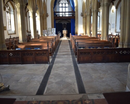 New flooring by Skillingtons at Wells-next-the-Sea church