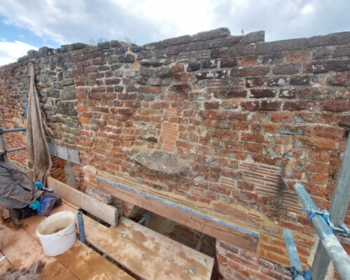 Brickwork conservation at the Jacobean Houghton House, Bedfordshire