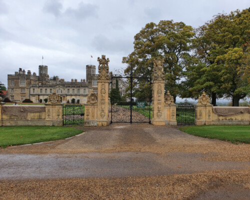 Metal gates at Castle Ashby, during conservation Metal gates at Castle Ashby, during conservation