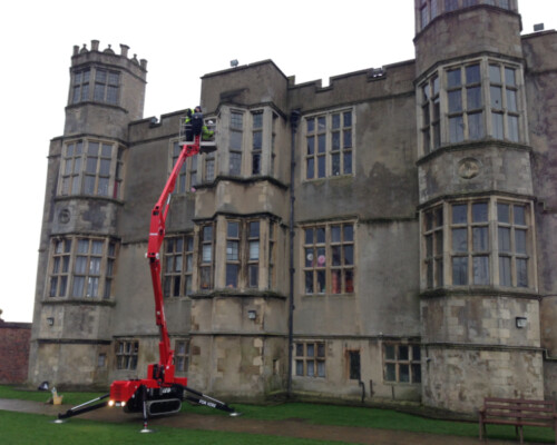Exterior inspection at height using cherry picker, at Barlborough. Exterior inspection at height using cherry picker, at Barlborough.