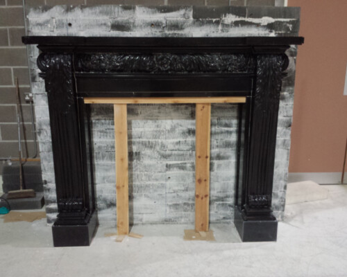 Installation of fireplace at Edinburgh for National Museums Scotland.