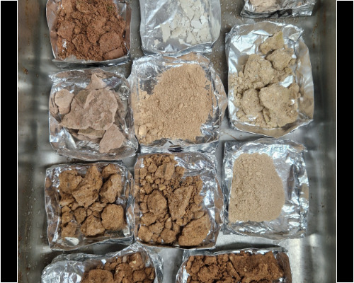 Samples relating to Bradgate Chapel, Leicestershire. Samples relating to Bradgate Chapel, Leicestershire.