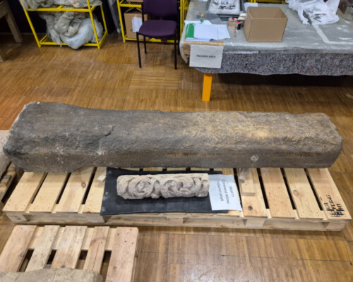 Heavy artefact handling for Lincoln Museum.