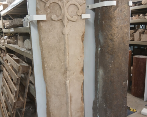 Heavy artefact handling for Lincoln Museum.