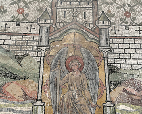 Conservation of mosaics at St Mary's Church, Studley Royal, North Yorkshire.
