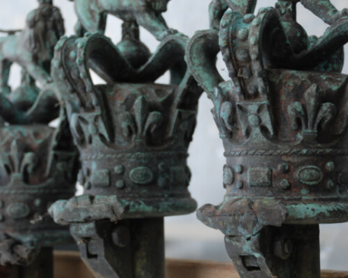 Metal flagpole details from Lutyens' war memorial in Norwich, during conservation. Metal flagpole details from Lutyens' war memorial in Norwich, during conservation.