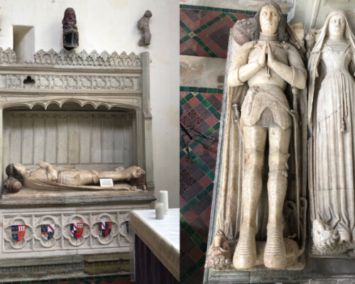 Monuments in Wingfield church, Suffolk Monuments in Wingfield church, Suffolk.
