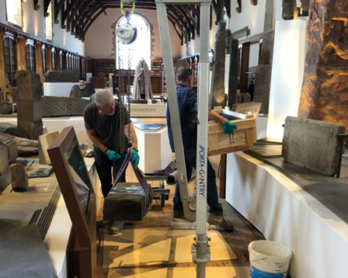 Movement of objects for Newcastle's Laing Art Gallery Lindisfarne Gospels Exhibition 2022.