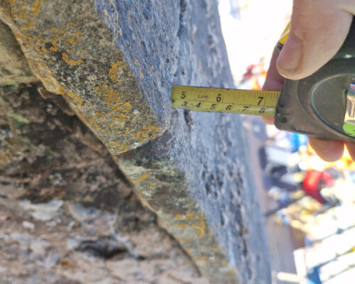 Measured survey underway at Wimbotsham. Measured survey underway at Wimbotsham.